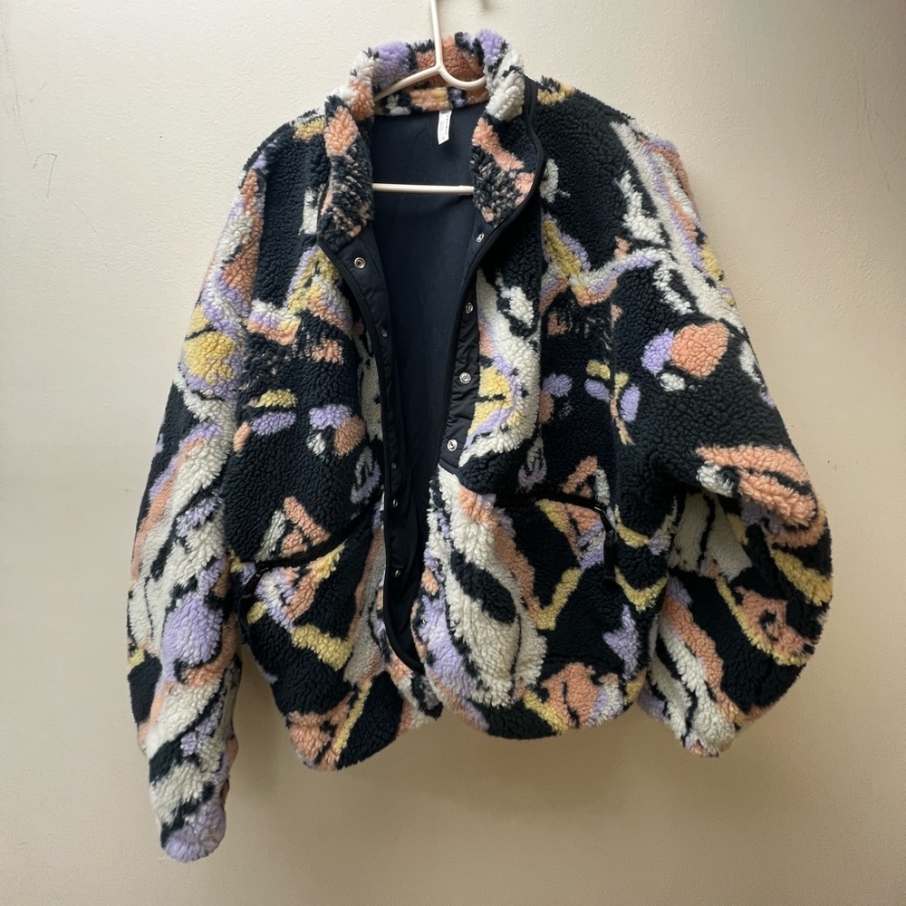 Limited Edition Free People Movement Hit The Slopes Printed Fleece Jacket